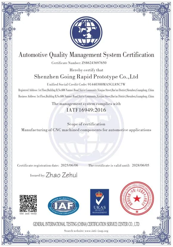 IATF 16949 Certification